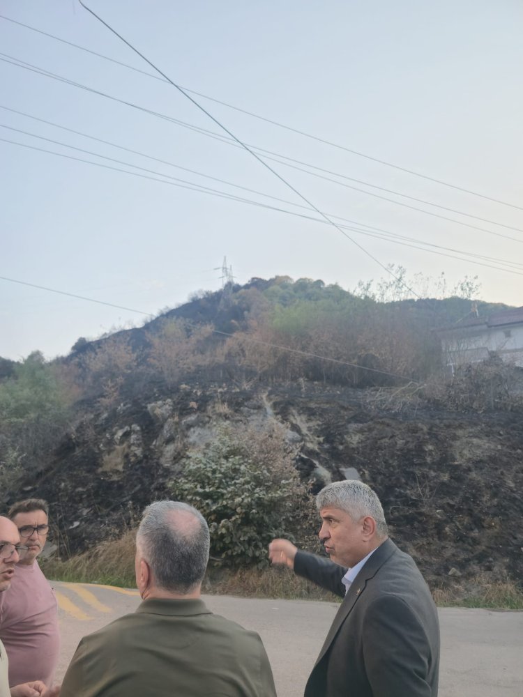 YANGIN BÖLGESİNDE İNCELEMELERDE BULUNDUK.