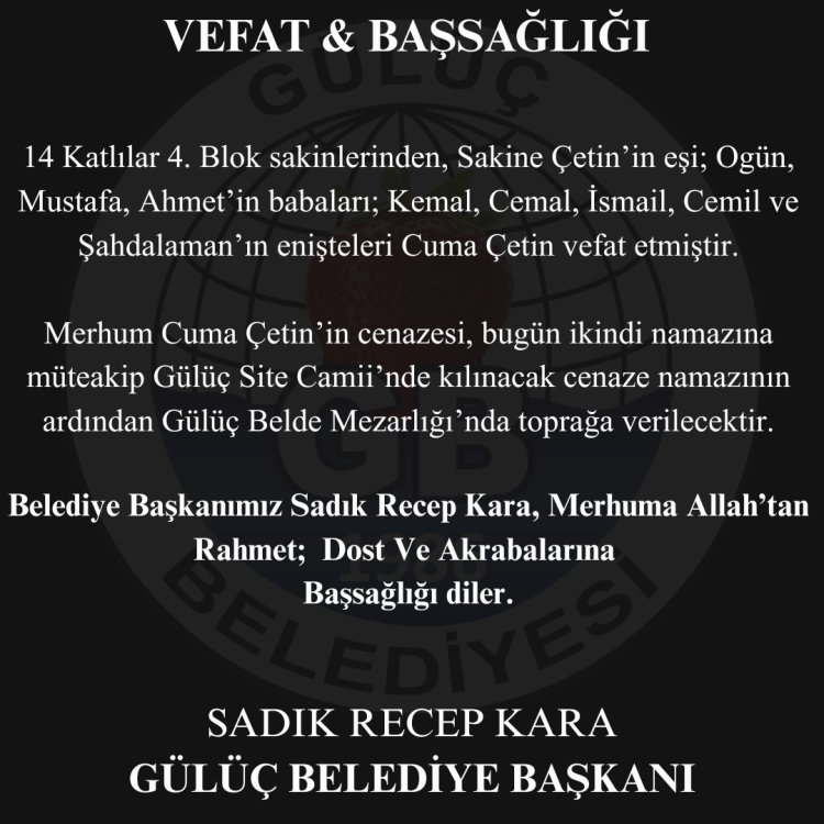 Vefat & Başsağlığı