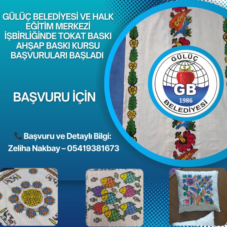 TOKAT BASKI AHŞAP BASKI KURSU GÜLÜÇ’TE BAŞLIYOR!