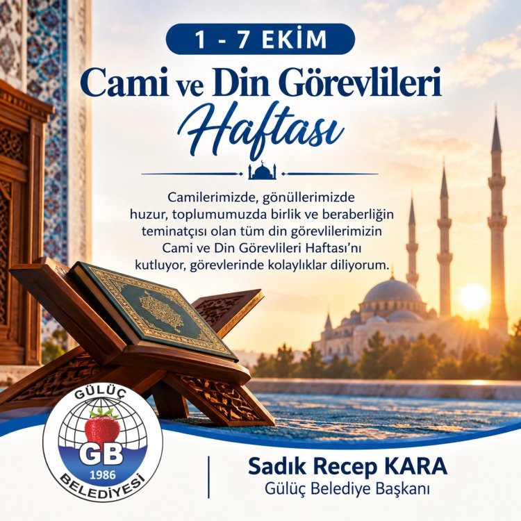 1-7 Ekim Cami ve Din Görevlileri Haftası Kutlu Olsun...