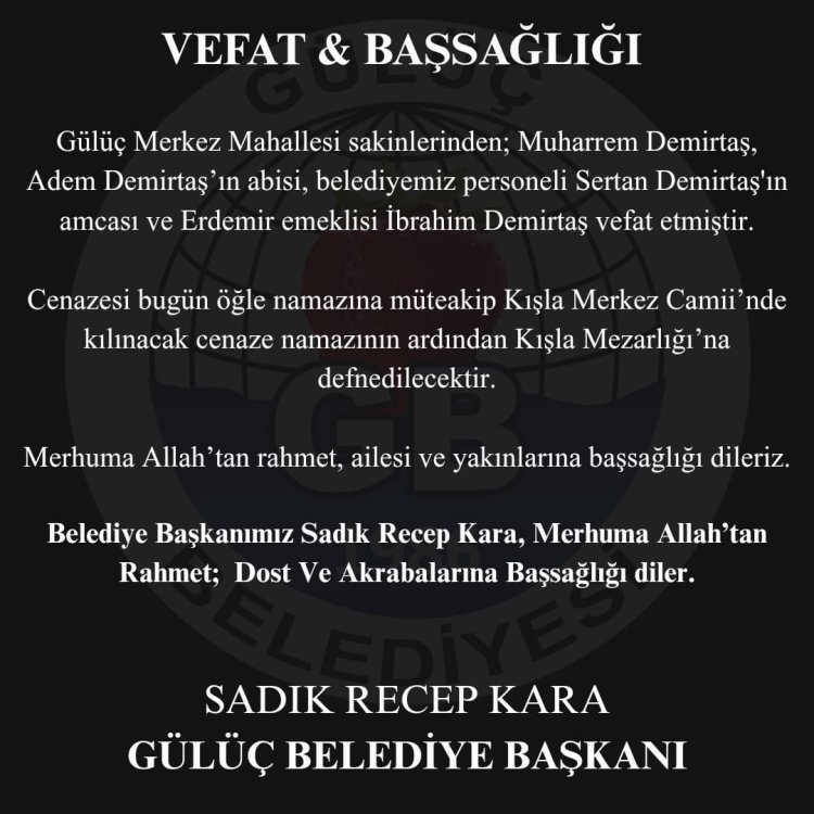 Vefat & Başsağlığı