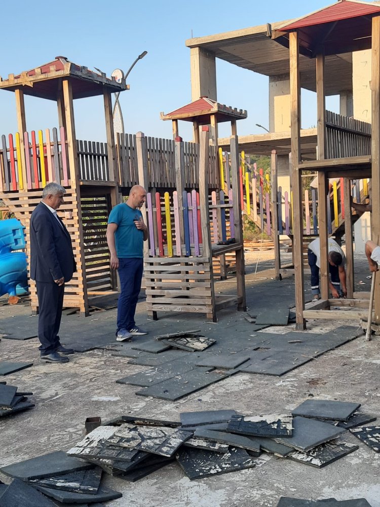 GÜLÜÇ BELEDİYESİ MİLLET BAHÇESİNDE ÇALIŞMALAR TAM GAZ DEVAM EDİYOR...