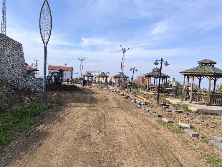 GÜLÜÇ BELEDİYESİ MİLLET BAHÇESİNDE ÇALIŞMALAR TÜM HIZIYLA DEVAM EDİYOR
