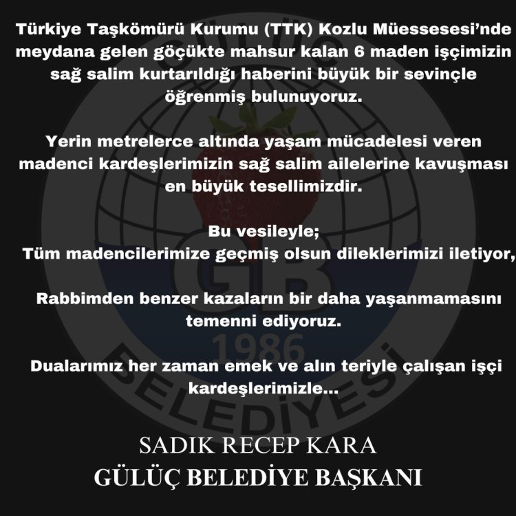 GEÇMİŞ OLSUN DİLEKLERİMİZİ İLETİYORUZ...