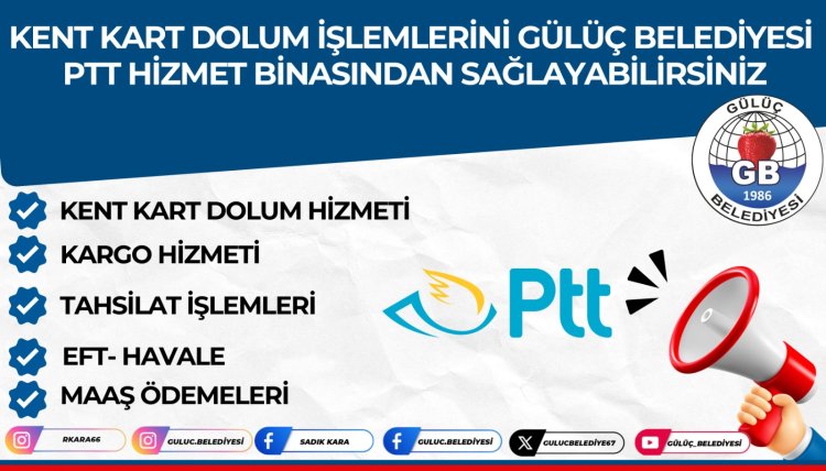 KENT KART HİZMETİ PTT HİZMET BİNASINDA....