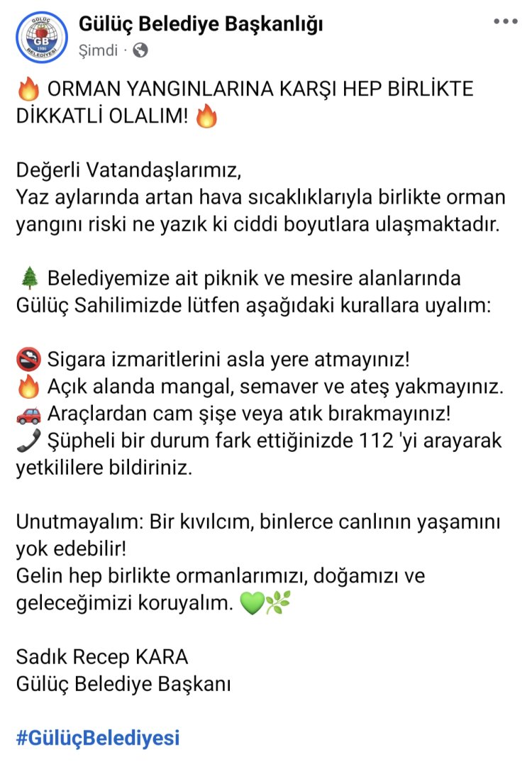 ORMAN YANGINLARINA KARŞI HEP BİRLİKTE DİKKATLİ OLALIM!