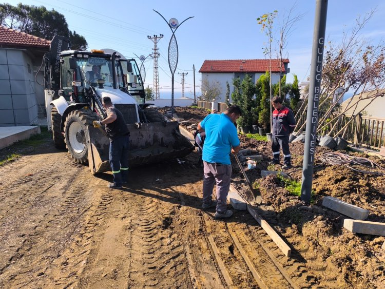 GÜLÜÇ BELEDİYESİ MİLLET BAHÇESİNDE ÇALIŞMALAR TÜM HIZIYLA DEVAM EDİYOR