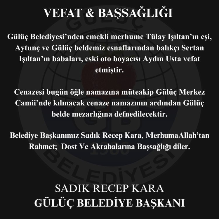Vefat & Başsağlığı