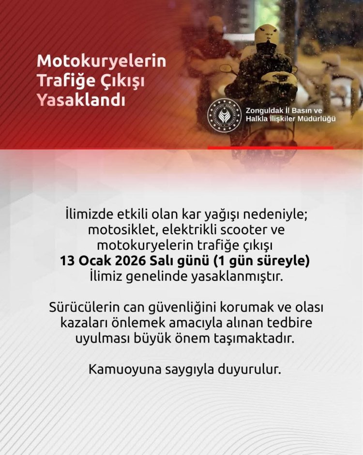 ZONGULDAK VALİLİĞİNDEN DUYURULUR...