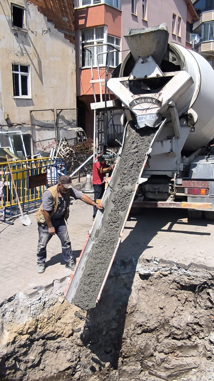 VESİLE DİKMEN İLKOKULU ALTYAPI ÇALIŞMALARINDA SONA YAKLAŞILDI